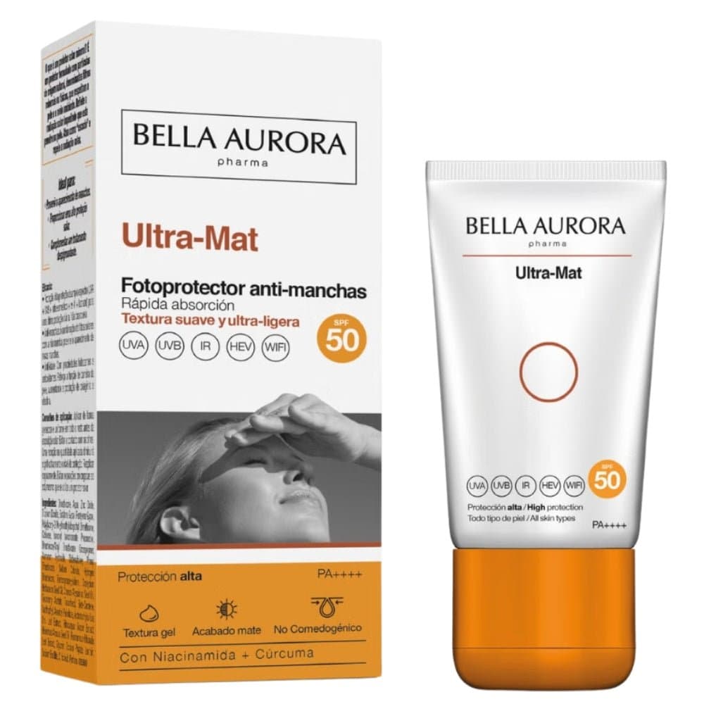 Bella Aurora Ultra Mat Gel Solaire Anti-Taches SPF 50 50 ml – protection solaire