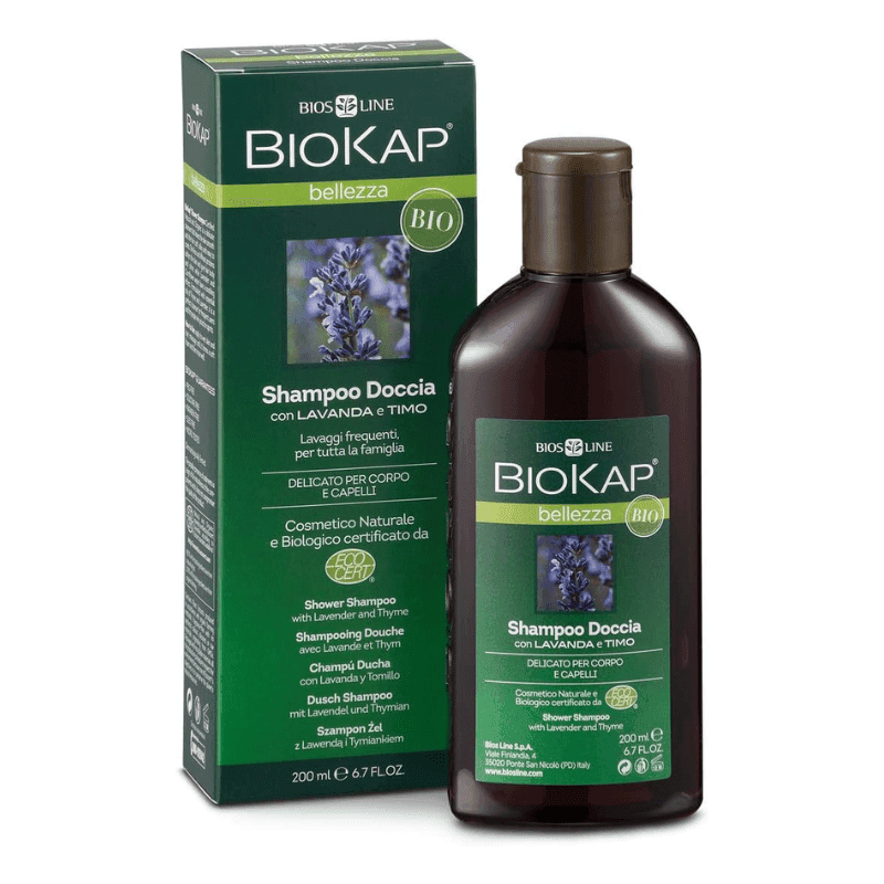 BioKap Shampoing Douche Bio Belleza Lavande et Thym 200 ml – shampoing