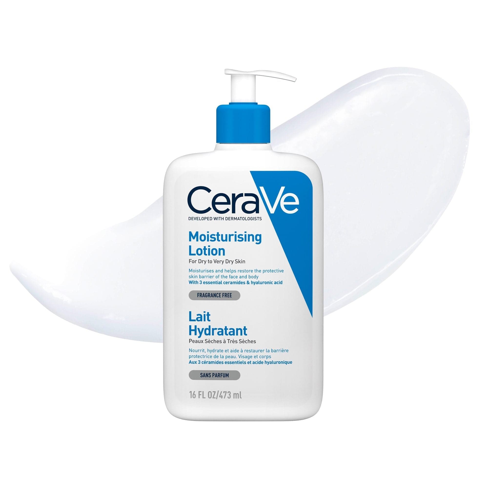 CeraVe Lait Hydratant Peau Sèche à Très Sèche 473 ml – soin corps