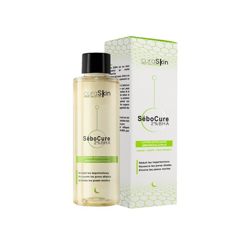 Curaskin Sebocure 2% BHA Lotion Exfoliante & Séborégulatrice 100 ml – soin visage