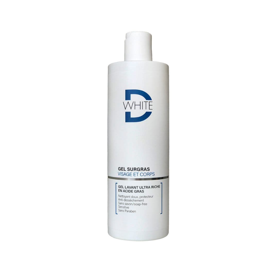 D-WHITE Gel Douche Surgras Visage et Corps 400 ml – soin corps