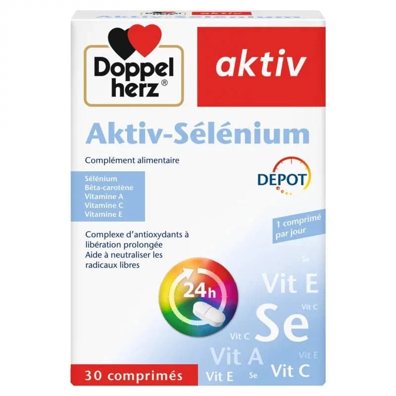 Doppel Herz Aktiv Sélénium - Antioxydant Puissant 30 comprimés – complément alimentaire