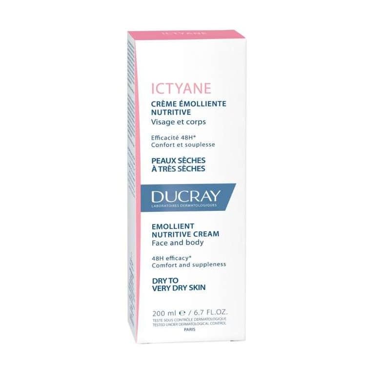 Ducray Ictyane crème émolliente nutritive visage et corps 200 ml