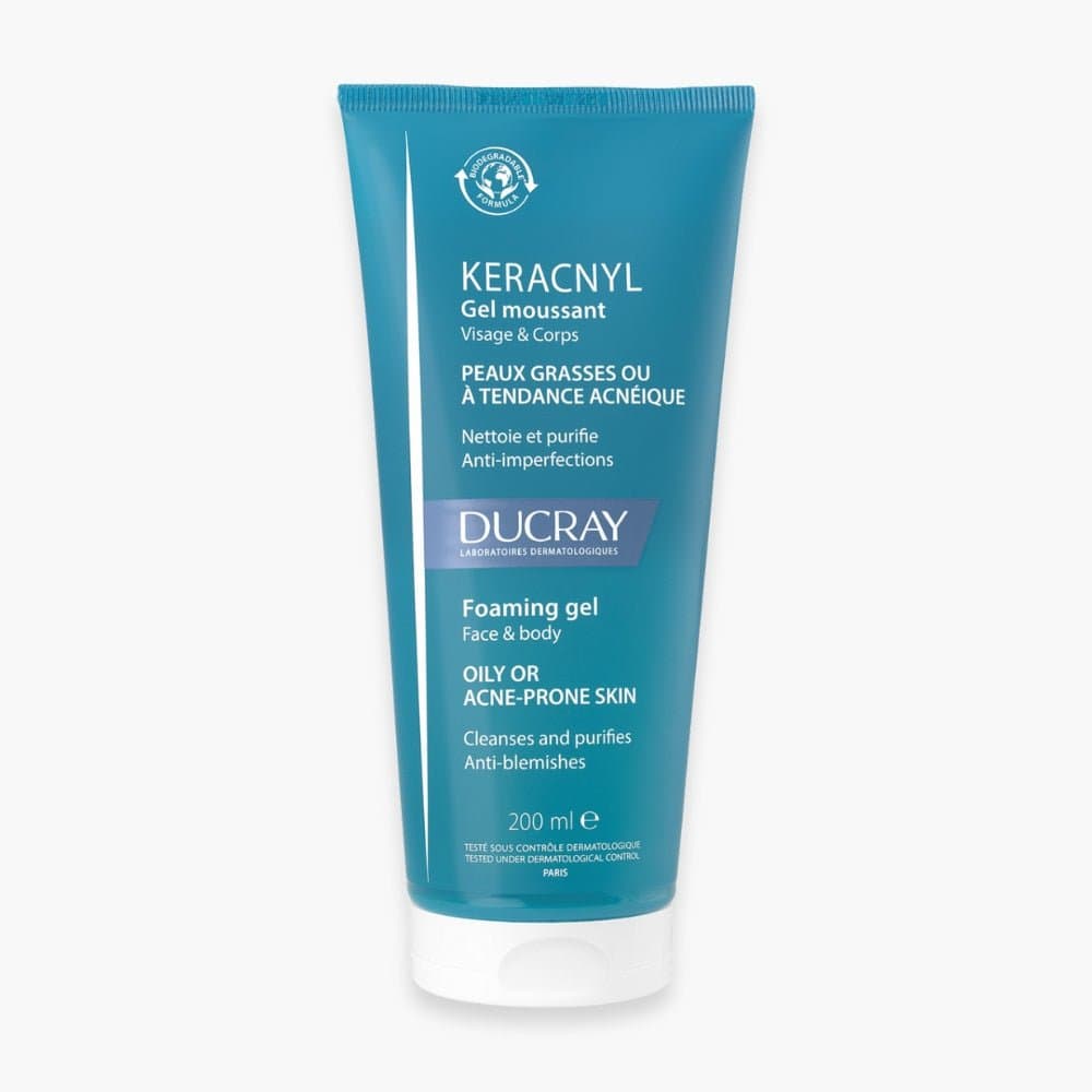 Ducray Keracnyl Gel Moussant 200 ml – soin visage