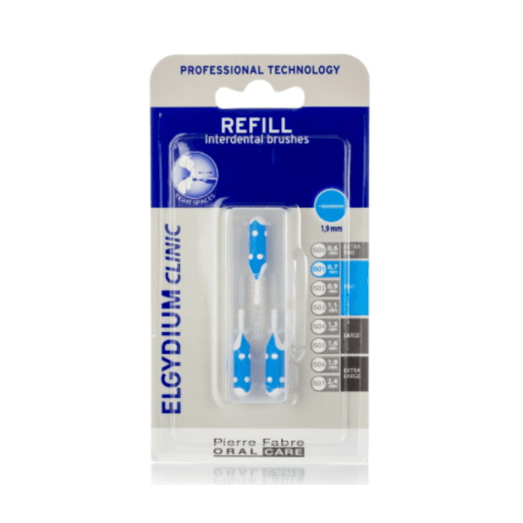 Elgydium Clinic recharge refill bleu brossettes interdentaires