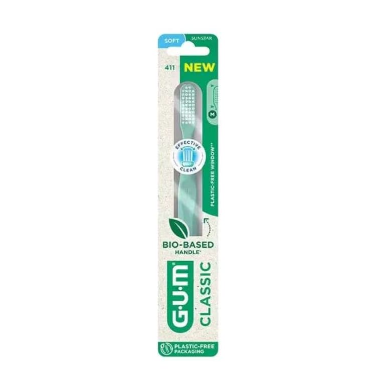 GUM Brosse a dents classique souple ref 411