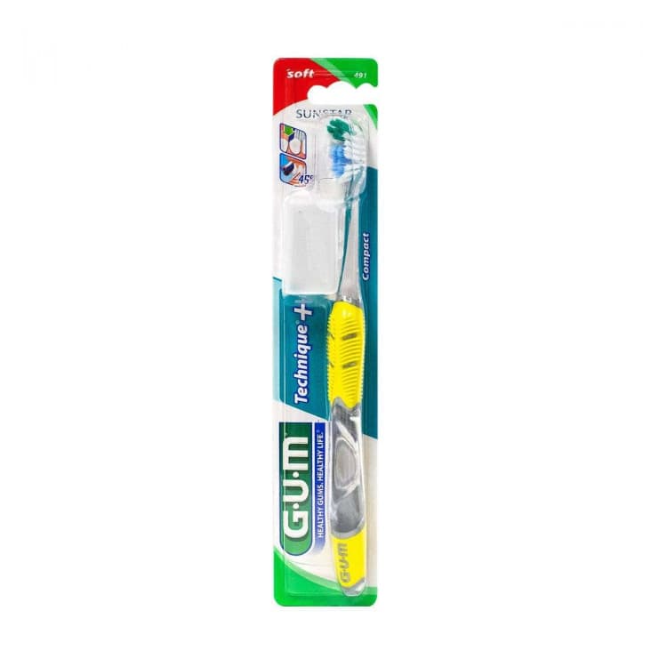 GUM Brosse a dents technique souple compacte ref 491