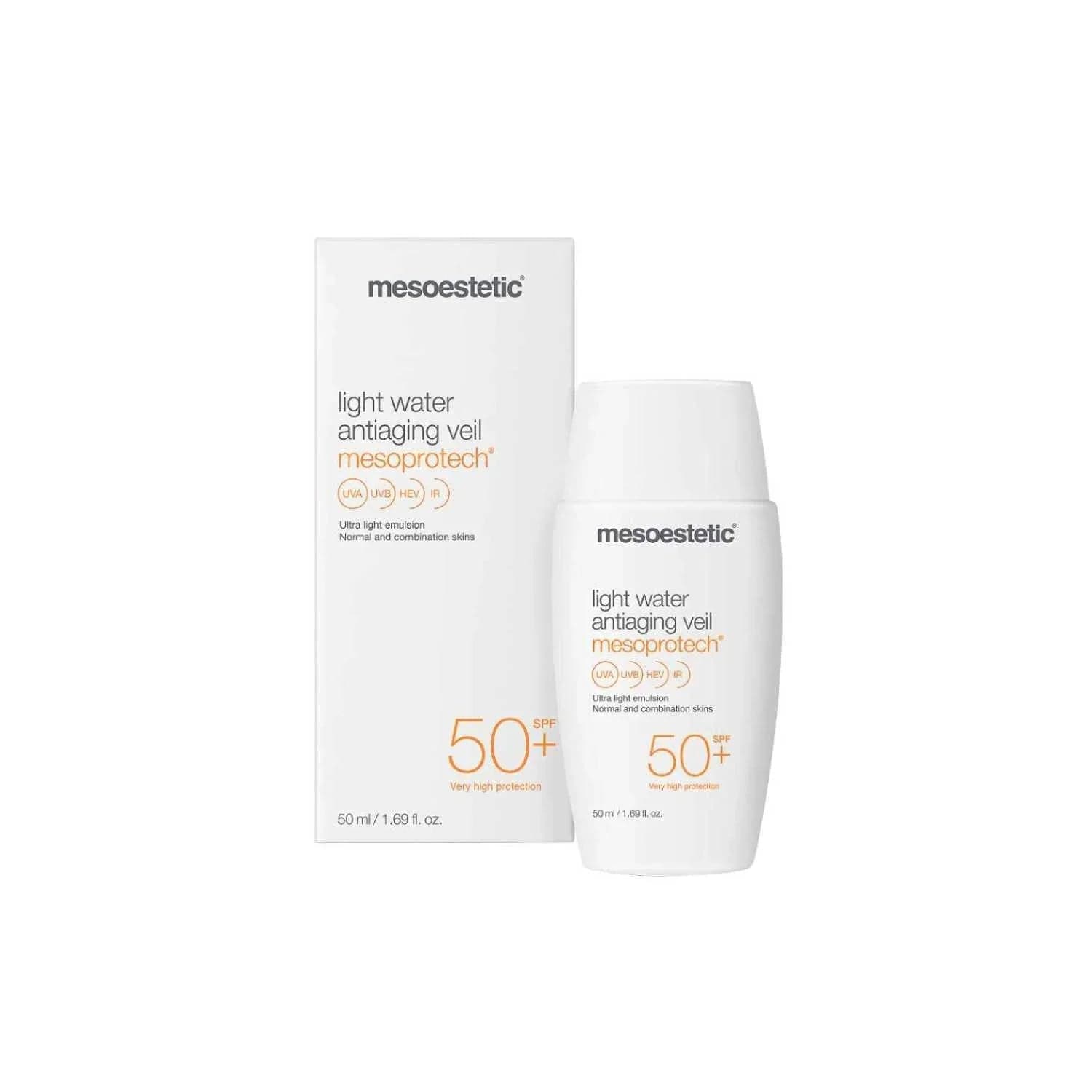 Mesoestetic Mesoprotech Light Water Veil SPF50+ Anti-Âge 50 ml – protection solaire