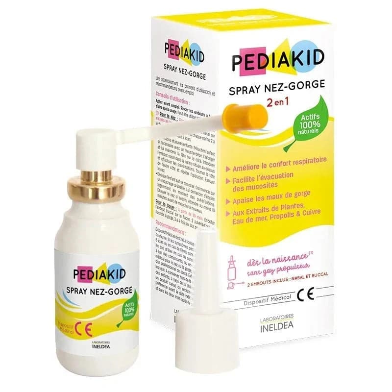 PediaKid Spray Nez-Gorge 2 en 1 20 ml – dispositif santé