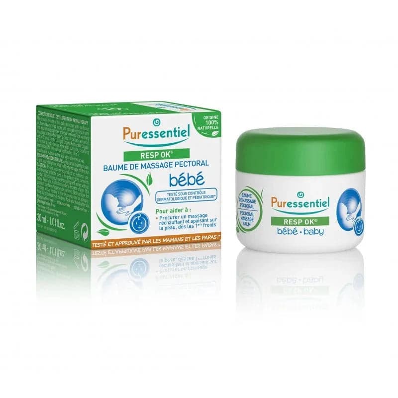 Puressentiel Resp Ok Baume de Massage Pectoral Bébé 30 ml – toilette bébé