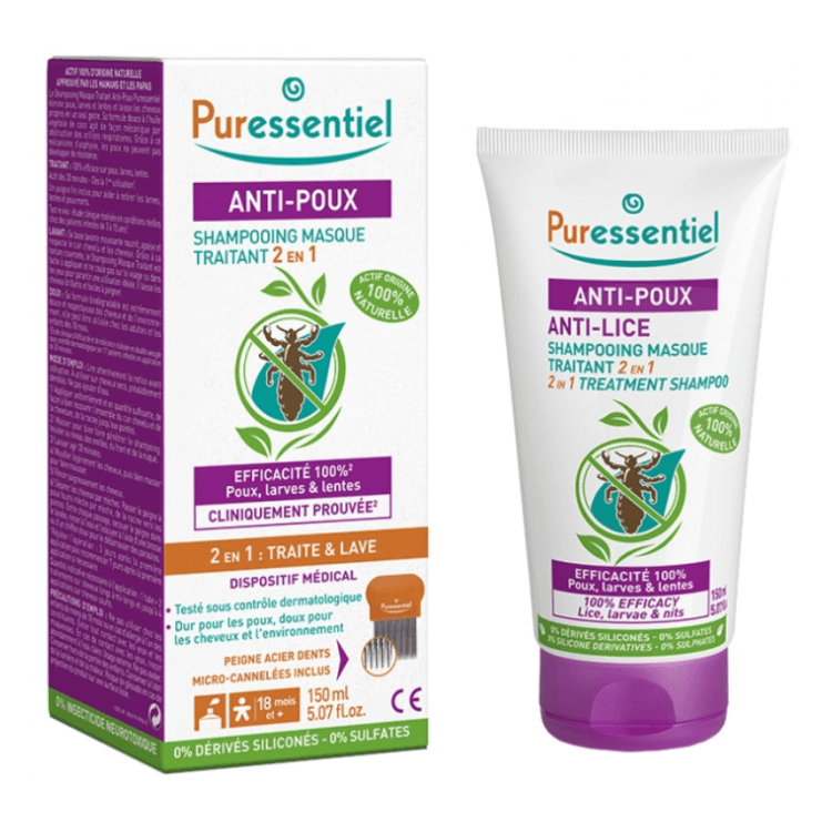 Puressentiel Shampoing masque 2 en 1 anti poux 150 ml