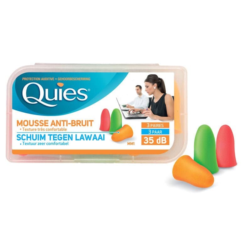Quies Mousse Anti-Bruit 3 paires – protection / Soin auditif