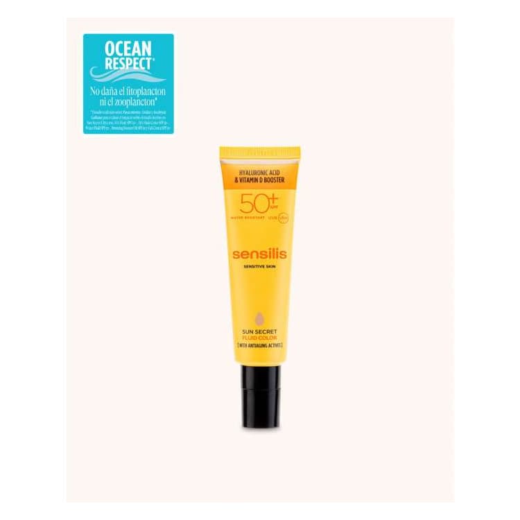 Sensilis Soin pour le visage anti-âge fluide teinté spf50+