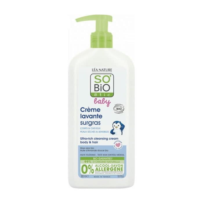 So Bio Baby Crème Lavante Surgras 500 ml – toilette bébé