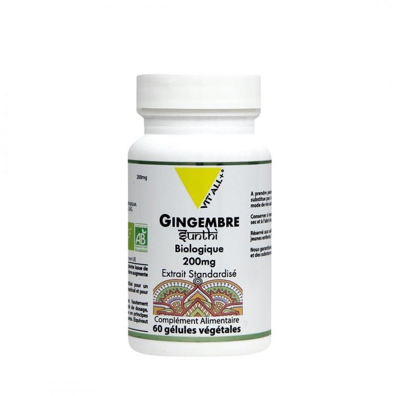 VITALL+ Gingembre Bio - Végétales 60 gélules – complément alimentaire