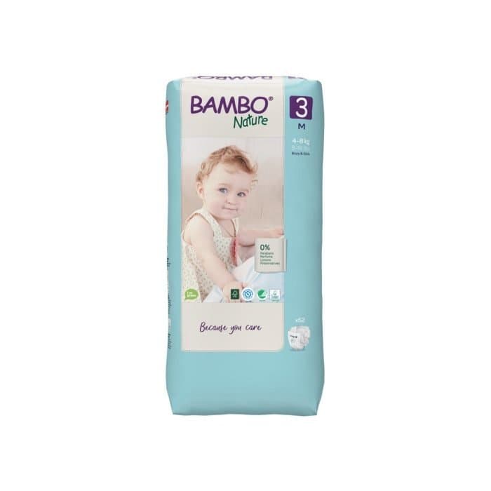 Bambo Nature Eco-Friendly Baby Diapers Size 3 (4- - 52 Units 8000 g – toilette bébé