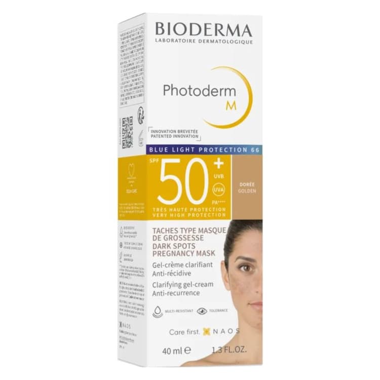 Bioderma Photoderm m crème teintée protectrice bleu light dorée spf50+ 40 ml
