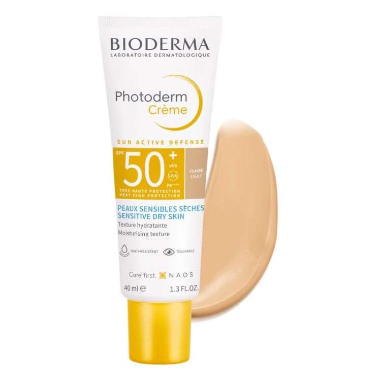 Bioderma Photoderm sun active defence crème solaire spf 50 + teinte claire 40 ml