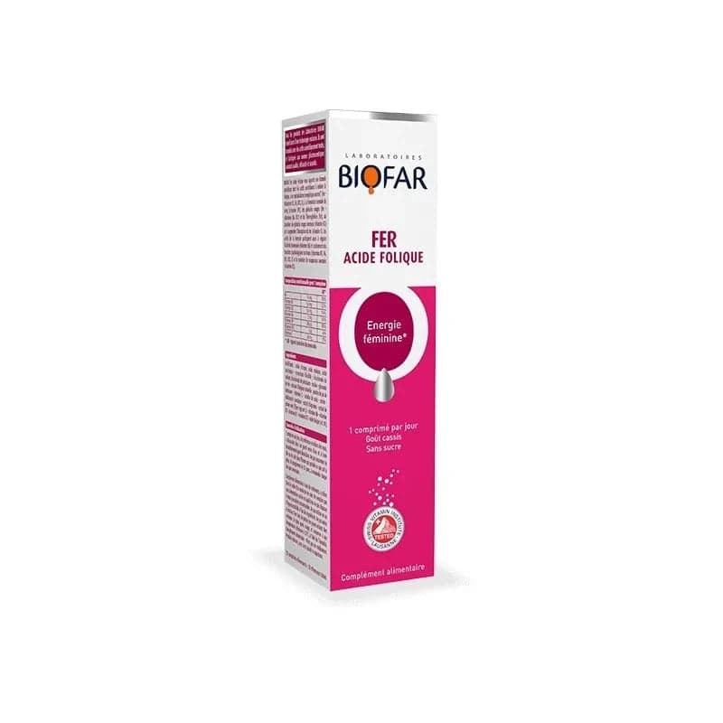 Biofar Fer Acide Folique - Énergie et Vitalité Féminine – complément alimentaire