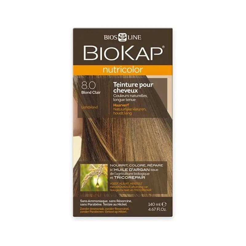 BioKap Nutricolor 8.0 Blond Clair - Coloration Capillaire Naturelle – coloration cheveux