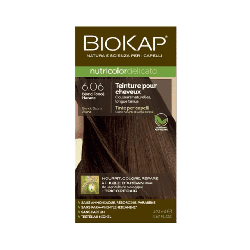 BioKap Nutricolor Delicato 6.06 Blond Foncé Havane – coloration cheveux