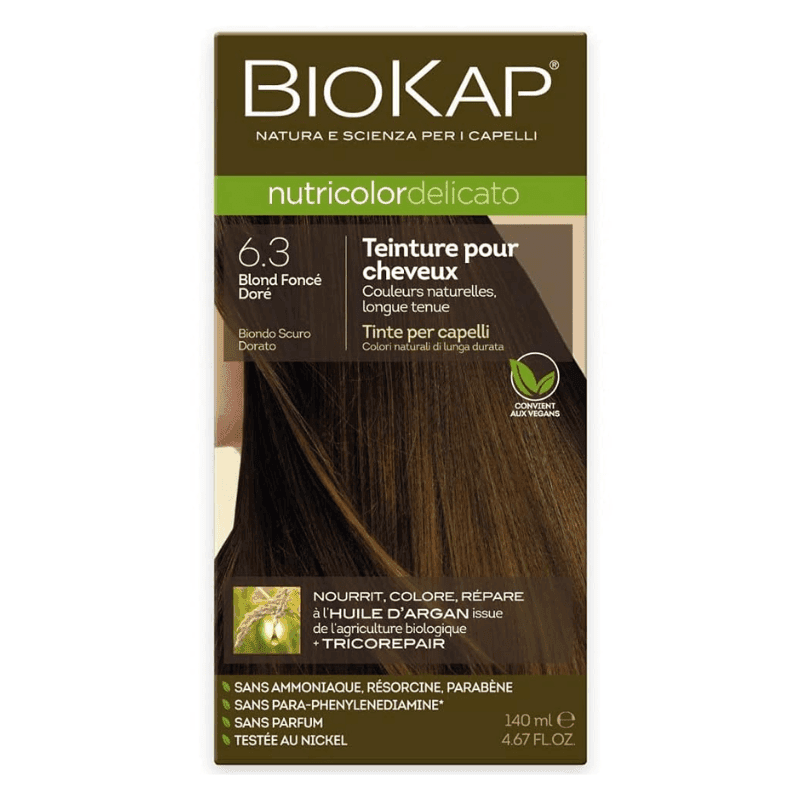 BioKap Nutricolor Delicato 6.3 Blond Foncé Doré – coloration cheveux