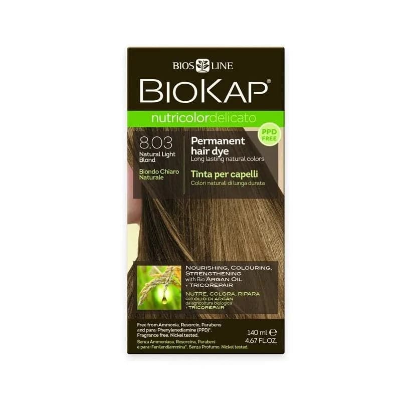 BioKap Nutricolor Delicato Blond Clair Naturel 8.03 – coloration cheveux