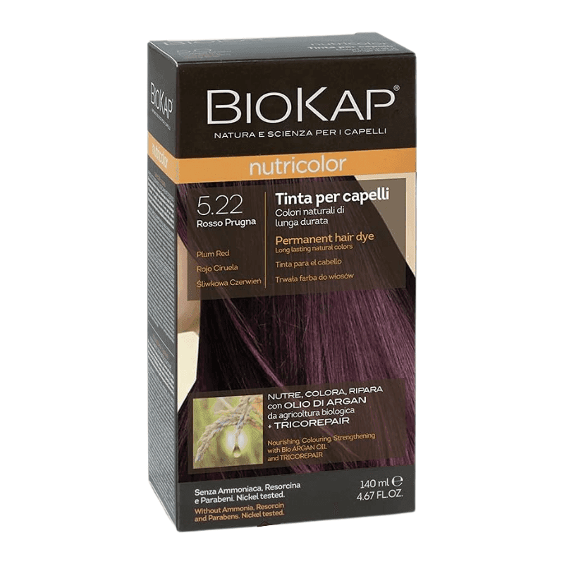 BioKap Nutricolor Permanent Hair Color 5.22 Rouge Prune – coloration cheveux