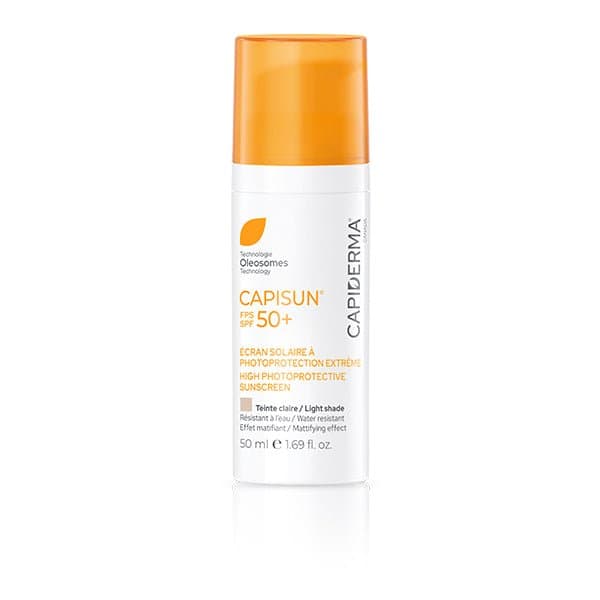 Capiderma Capisun Crème Solaire Teintée Claire SPF50 50 ml – protection solaire