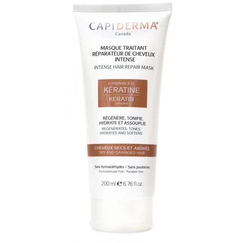 Capiderma Masque Traitant Réparateur de Cheveux Intense à la Kératine 200 ml – masque cheveux
