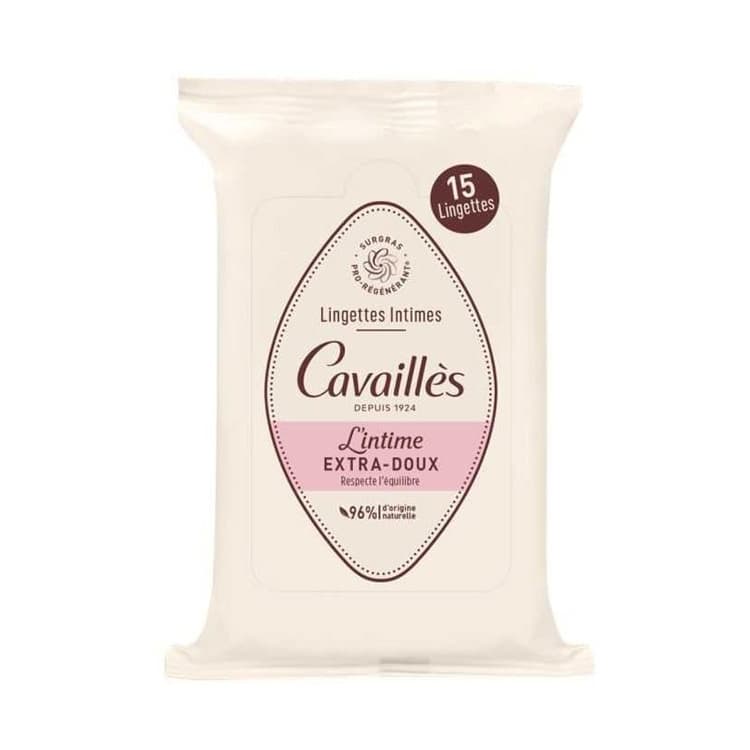 Cavaillès Lingettes Intimes Extra-Douces Apaisantes