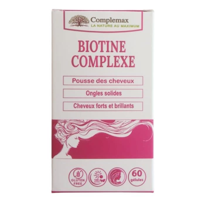 Complemax Biotine Complexe - Cheveux & Ongles 60 gélules – complément alimentaire cheveux