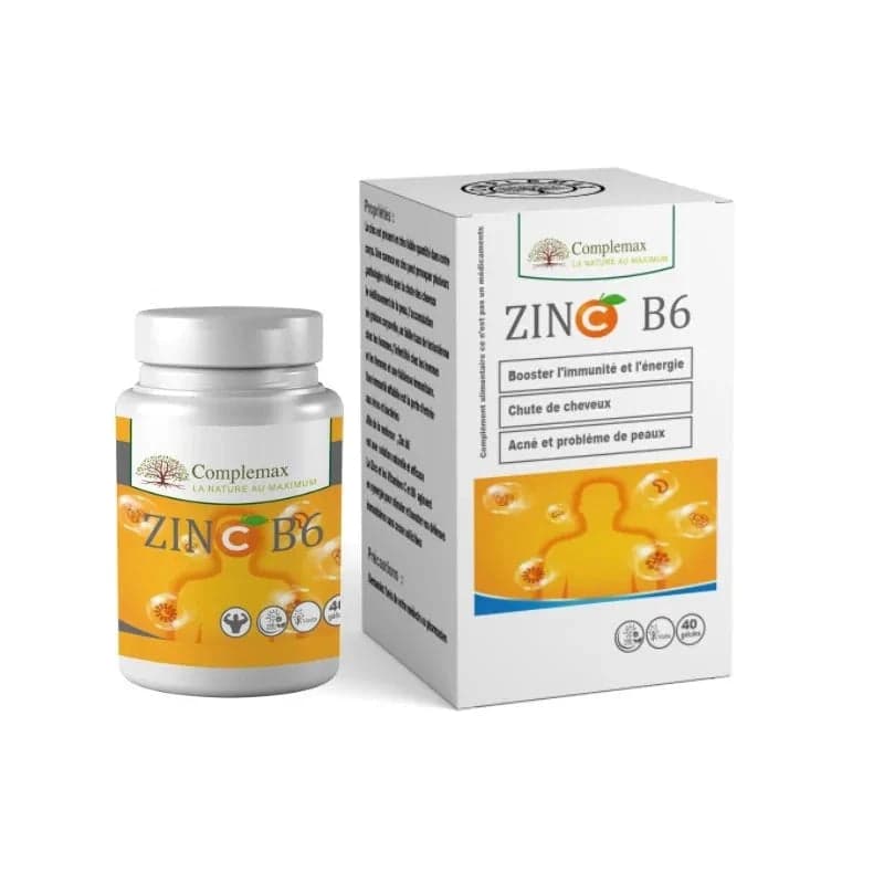 Complemax Zinc B6 40 gélules – complément alimentaire