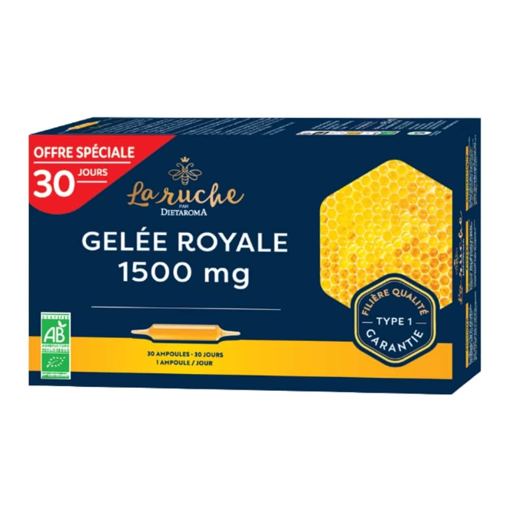 Diétaroma La Ruche Gelée Royale Bio Ampoules 30 ampoules – complément alimentaire