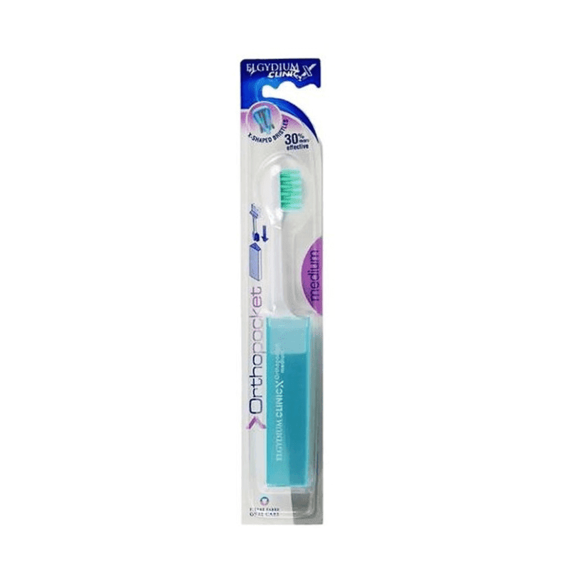Elgydium Clinic Orthopocket Medium - Brosse à Dents Orthodontique – brosse à dents