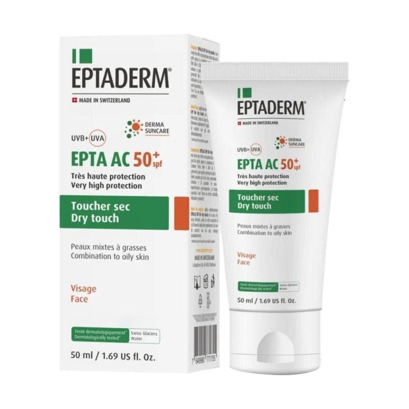 Eptaderm Epta AC SPF50+ Crème Solaire Toucher Sec 50 ml – protection solaire