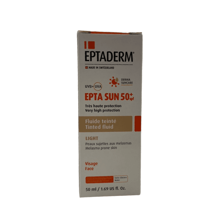 Eptaderm Epta sun spf 50+ fluide teinte light 50 ml