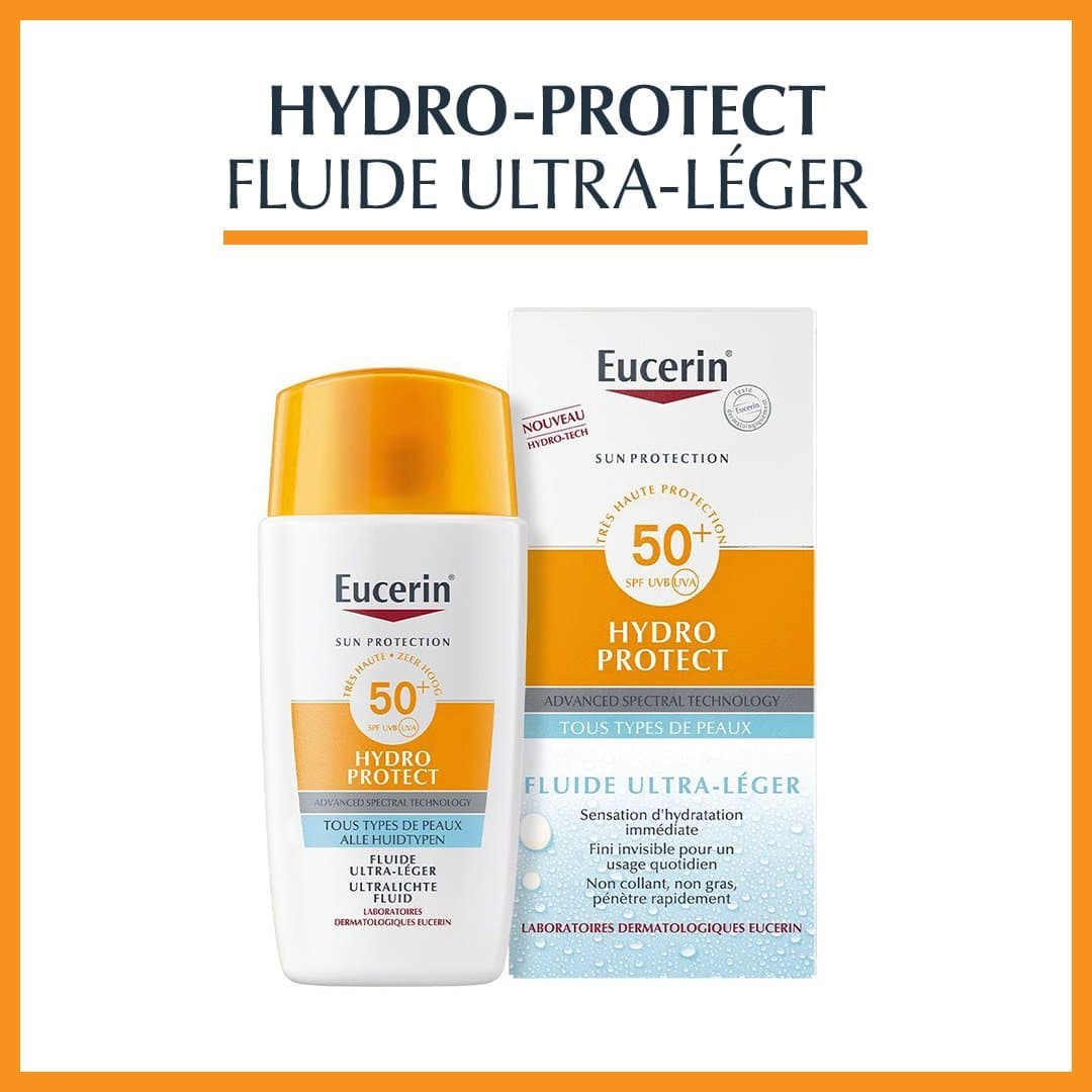 Eucerin Hydro Protect Fluide Solaire Ultra-Léger SPF 50 50 ml – protection solaire