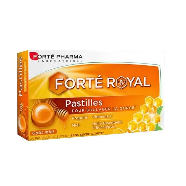 Forté Pharma Forte royal gorge goût miel 24 pastilles