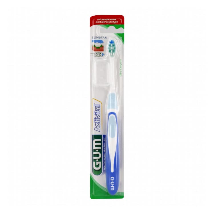 GUM Brosse a dents activital souple avec tete silhouette ref 585