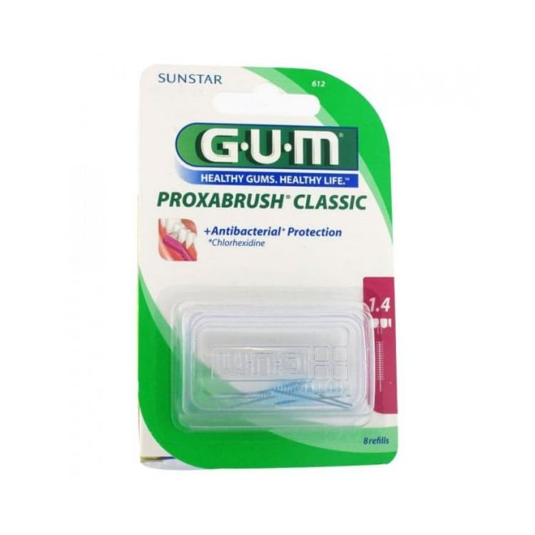 GUM Recharge brosettes extra fines par 1.4 mm ref 612 8 unités
