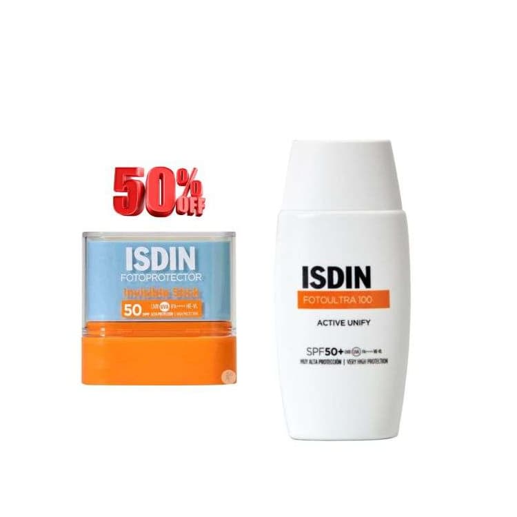 ISDIN Duo fotoprotector stick invisible + fotoultra 100 active unify 10 g