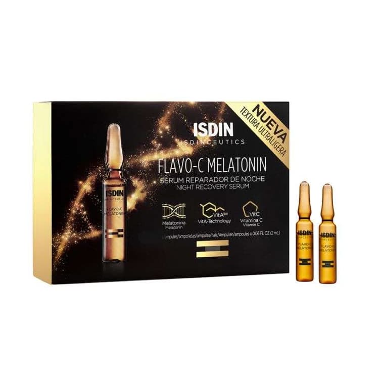 ISDIN Flavo c melatonin serum réparateur nuit 10 ampoules