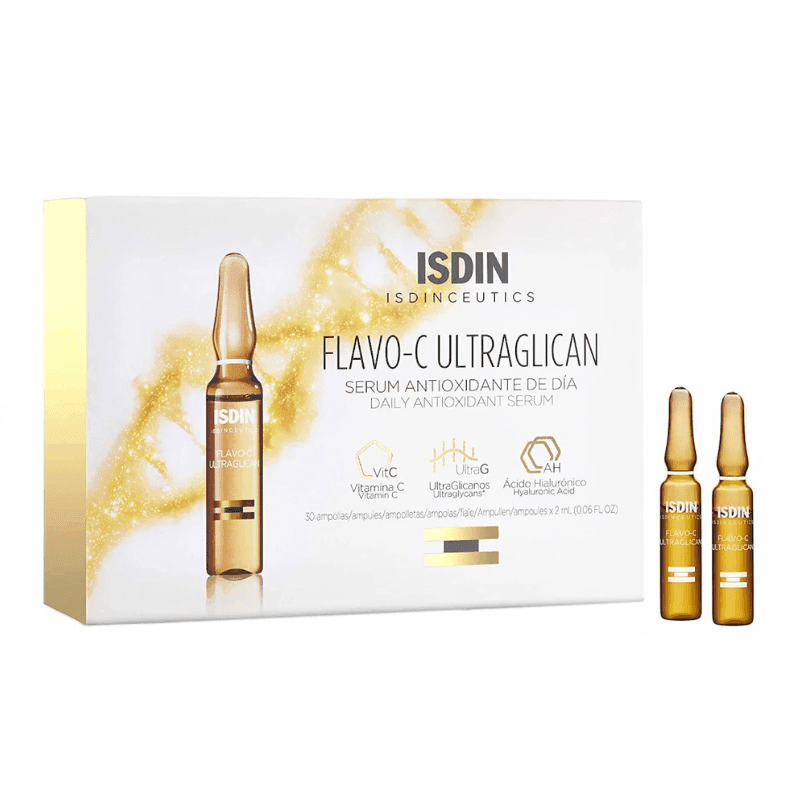 ISDIN Isdinceutics Flavo-C Ultraglican Sérum Antioxydant Jour 30 ampoules – sérum visage