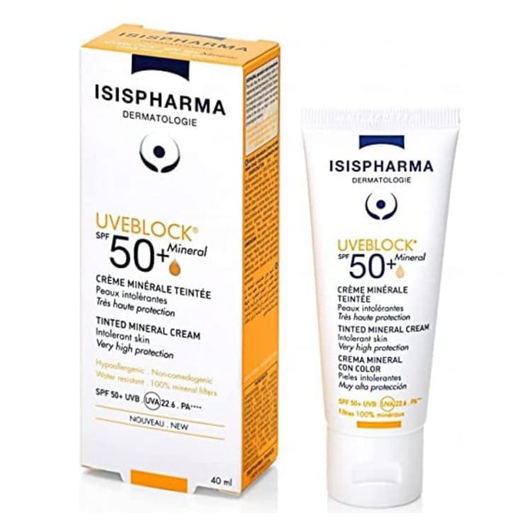 Isispharma Uveblock spf 50+ crème minérale teintée peaux intolérantes 40 ml