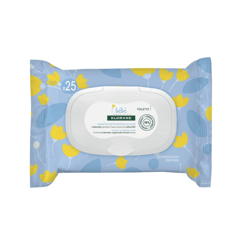 Klorane Bébé Lingettes Nettoyantes Douces . – lingettes bébé