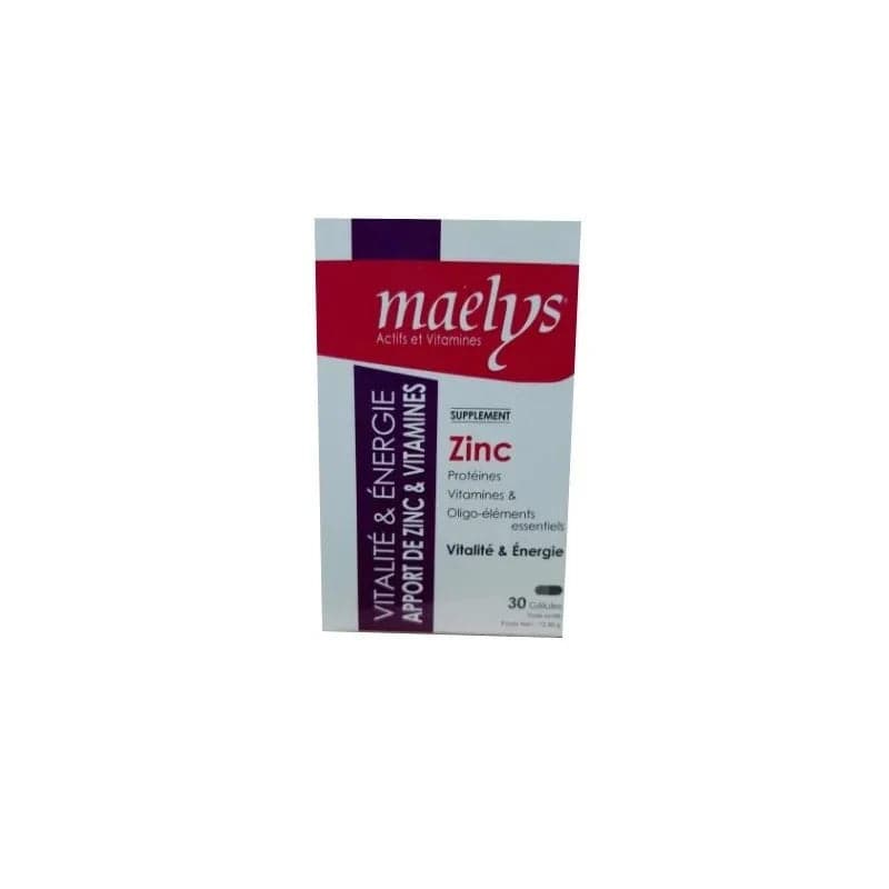 Maelys Zinc & Vitamines B Vitalité 30 gélules – complément alimentaire