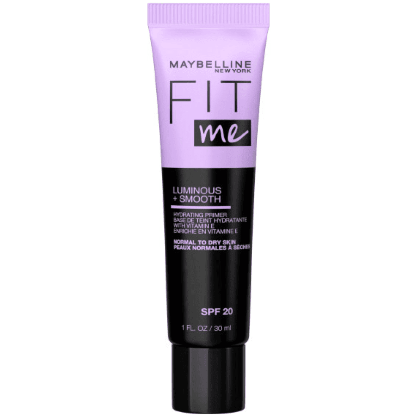 Maybelline Fit Me Luminous + Smooth Base de Teint Hydratante SPF 20 – protection solaire