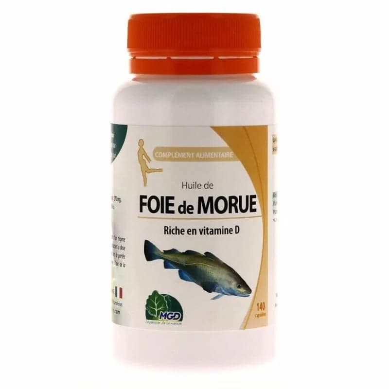 MGD Nature Huile de Foie de Morue 140 capsules – complément alimentaire