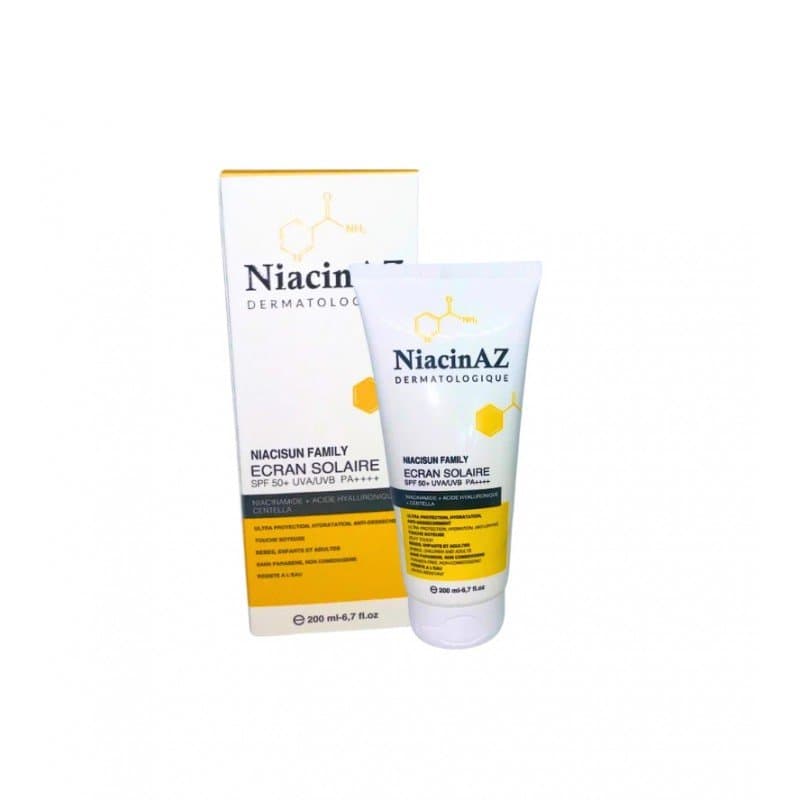 NiacinAZ Niacisun Family Écran Solaire SPF50 200 ml – protection solaire